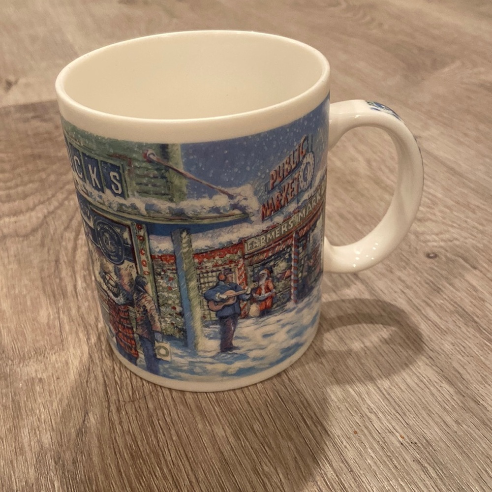 Vintage Starbucks Pike Place Market Christmas Mug